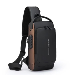 Tas selempang sepeda motor tahan air pria penjualan laris 2025 tas selempang sepeda dengan kunci Logo kustom USB tas selempang <span class=keywords><strong>anti</strong></span>-maling - Product Image 4