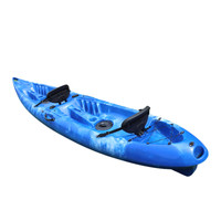 Kayak Biplace Rigide 12,8 pieds pour la Pêche, Assis sur le Dessus, Canot à Pagaie Tandem, Prix Compétitif CE pour Débutants et Location de Kayaks