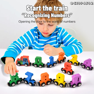 Đầy màu sắc sinh thái thân thiện Montessori và đầu giáo dục toán học trò chơi Bộ dụng cụ nhựa xây dựng khối đồ chơi số Train cho trẻ mẫu giáo - Product Image 3
