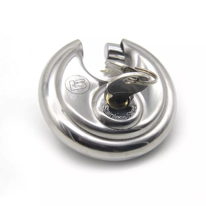 OEMディスクロック 2 3/4インチ 70mm ステンレス鋼 クロムメッキ 同一鍵 シングル/ダブルロック ボールベアリング ディスク型南京錠 - Product Image 1