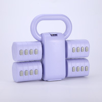 Ensemble d'haltères et kettlebells en acier réglables 2-en-1, équipement multifonctionnel de musculation pour la maison, la gym et le remodelage corporel
