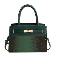 Nouveau sac à main pour femme en cuir PU avec motif crocodile gaufré, sac à bandoulière à poignée supérieure pour dames