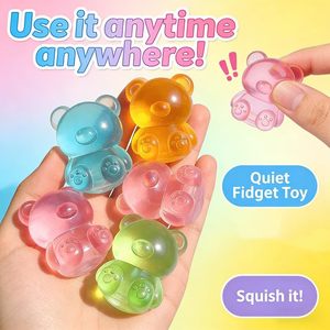 Hot Sale TPR Maltose Transparent <b>Cute</b> <b>Bear</b> Slowly Rebounds Stretchy Decompression Sensory Squeeze Squishy Toy for Kids Adults - Product Image 5
