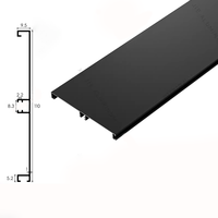 Plinthe de meuble en alliage d'aluminium étanche, design moderne et simple, finition grain de bois pour cuisine et hôtel