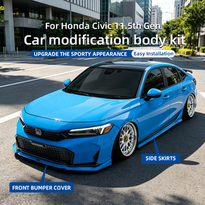 Kit Carrozzeria Completo Yofer: Labbro Anteriore, Minigonne Laterali, Diffusore Posteriore e <span class=keywords><strong>Spoiler</strong></span> per <span class=keywords><strong>Honda</strong></span> <span class=keywords><strong>Civic</strong></span> 11a Gen 2025 2026 Anyo Pro Upgrade - Product Image 2