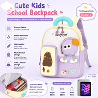 Mochila Escolar Personalizada para Niños, Ligera, Resistente al Agua, con Dibujos Animados, para Estudiantes de Primaria, con Múltiples Bolsillos