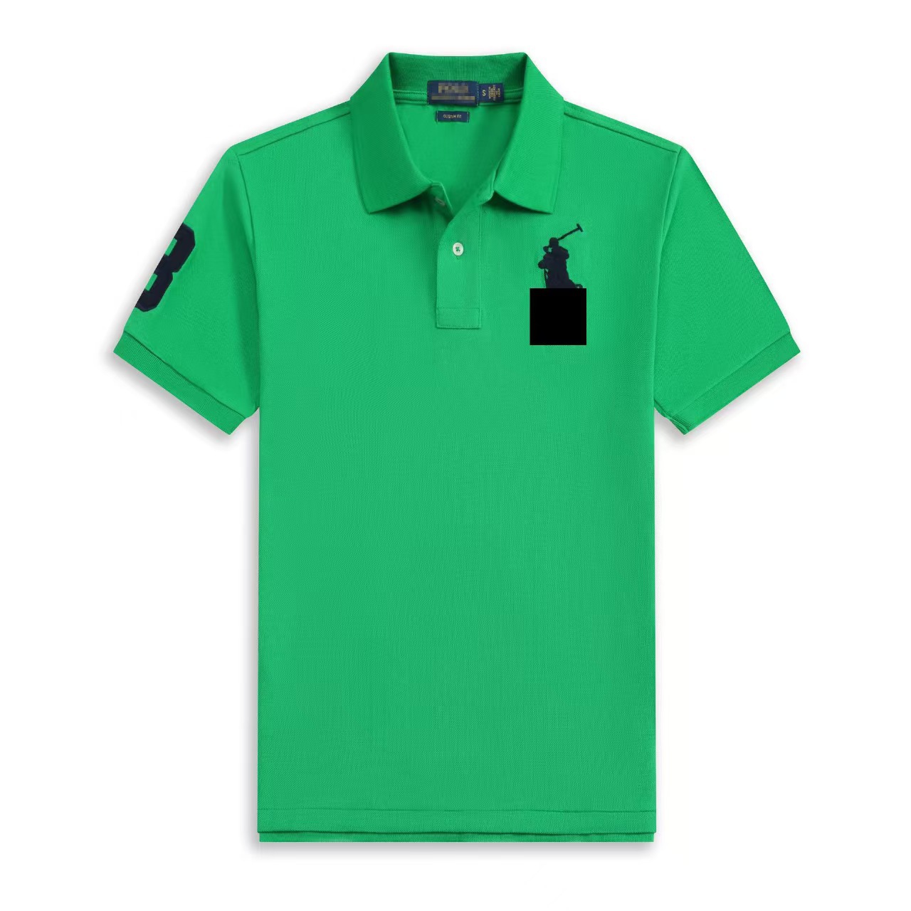 Etiqueta negra verde