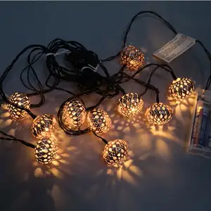 led ball solar string lights battery USB powered easter string lights