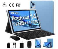 Tablette Android OEM 10,1 pouces avec Wifi et carte SIM, 12+512 Go, tablette personnalisable ultra-fine pour le divertissement