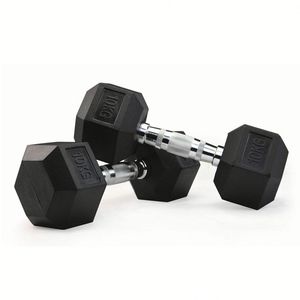 Juego de Mancuernas Hexagonales de Goma para Gimnasio, Entrenamiento de Fuerza, Pesas Libres para Ejercicios de Fitness en Casa - Product Image 3