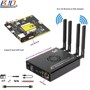 RM530N-GL RM520N-GL M.2 5g mô-đun để PoE RJ45 cổng mạng LAN <span class=keywords><strong>Adapter</strong></span> <span class=keywords><strong>Dual</strong></span> <span class=keywords><strong>Sim</strong></span> khe cắm thẻ 4 anten bảo vệ trường hợp & Fan - Product Image 1