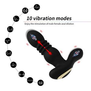 SEXBAY penjualan langsung pabrik silikon 10 mode pemijat prostat pria steker Anal panas steker Anal vibrator mainan seksi seks dewasa - Product Image 4