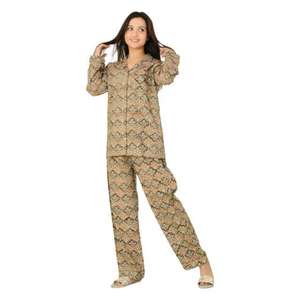 Comfortable Cotton Pajama Set Floral Printed Long Sleeve Shirt and <b>Pants</b> Lightweight Breathable Summer Sleepwear Loungewear Set - Product Image 4