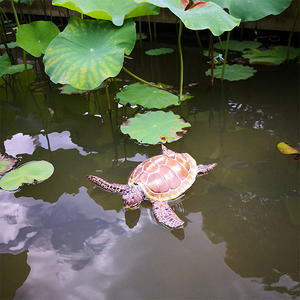 Sculpture flottante en résine faite à la main et peinte à la main en forme de tortue pour <span class=keywords><strong>jardin</strong></span> et étang - Product Image 3
