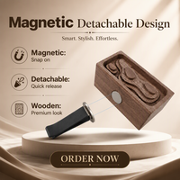 Diffuseur d'aromathérapie magnétique en bois pour voiture, en noyer, rechargeable, avec clip de ventilation pour véhicule et décoration intérieure