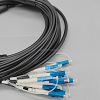 Câble de raccordement blindé multifibre extérieur hautement flexible à 6 noyaux 5.0mm SM LC TPU 50m 100m 200m Om4 blindé 100m Lc pour les événements en direct