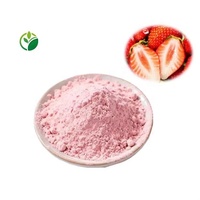 Poudre de jus de fraise lyophilisée 100% pure naturelle biologique soluble dans l'eau, poudre de fruit de fraise, poudre de fraise