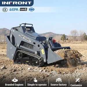 Бесплатная доставка! Новый мини-погрузчик INFRONT 25 л.с. Euro5/CE с дизельным двигателем Kubota, гусеничный, от производителя. - Product Image 1