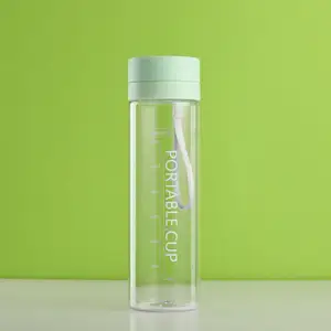 Populaire 2024 Stijl Doorzichtige Plastic Voortreffelijke Sport Motiverende Waterfles 800Ml Met Thee-Infuser