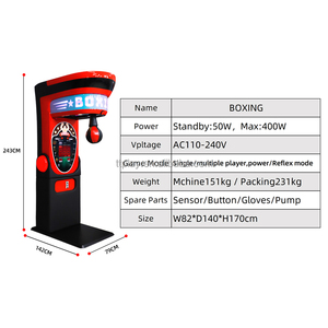 Máquina de Juego de Boxeo Operada con Monedas, Certificada por CE, Directo de Fábrica, Saco de Boxeo Electrónico para Centros de Entretenimiento Interiores - Product Image 2