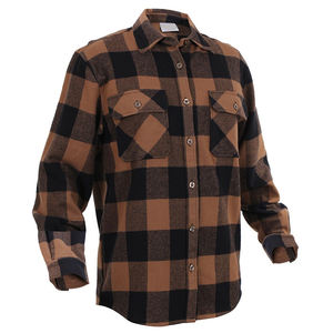 Colletto alla coreana autunno manica intera colore personalizzato <span class=keywords><strong>oversize</strong></span> in cotone pesante flanella Plaid <span class=keywords><strong>camicia</strong></span> da uomo <span class=keywords><strong>giacca</strong></span> Casual da uomo camicie di flanella - Product Image 3