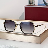 JMM ADMIRAL 56-18-146 Topkwaliteit herenzonnebril voor dames Designer zonnebril Klassiek Punk Luxe Titanium UV400 met doos