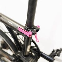 Plaques de charnière de cadre de vélo, leviers de serrage, plaque en C et colliers de tige de selle pour vélo pliant Brompton UnionJack