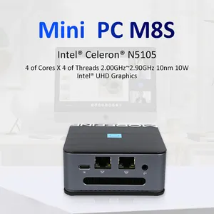 جهاز كمبيوتر شخصي صغير MOREFINE M8S بمحرك أقراص صلبة N95/N100 عالي الوضوح ويعمل بنظام Win10/11 Linux