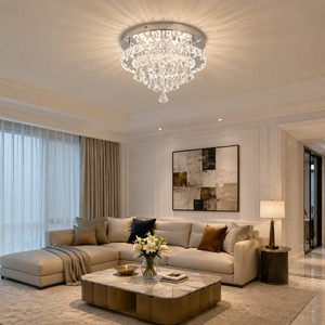 Plafonnier LED moderne de luxe en cristal pour couloir, salle à manger, chambre à coucher, 31W, éclairage intérieur décoratif - Product Image 2