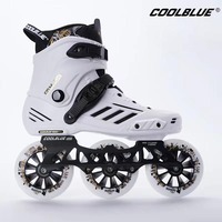 Patins à roulettes de slalom de vitesse professionnels de haute qualité pour hommes adultes, en PU, 3 roues