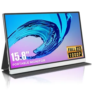 15.8 Inch 1080P Zilver Fhd Hdr Usb-C Hd Externe Scherm Ips Eye Care Portable Dual Screen Monitor display Voor Laptop