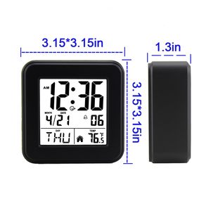 Réveil personnalisable en ABS 2025 avec grand écran LCD numérique, fonction snooze, calendriers, retour à l'école, mouvement électronique - Product Image 3