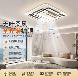Ventilateur de plafond LED sans pales Toho avec lumière et commande vocale intelligente pour salon, pack complet pour toute la maison - Product Image 4