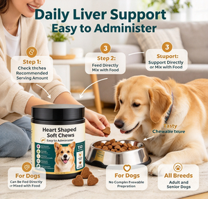 Suplemento Masticable Suave para la Desintoxicación del Hígado en Perros, Promueve la Salud Hepática con Cardo Mariano y Probióticos, OEM - Product Image 3