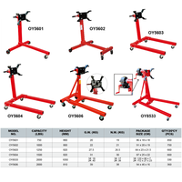 Support de grue de moteur à engrenages robustes outil de support de cric de séparateur de roulement rotatif pour la réparation et l'entretien de voitures et de motos
