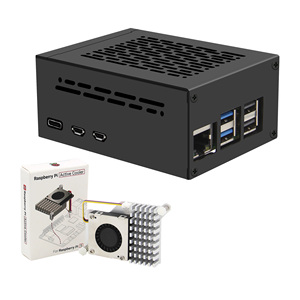 Caja de Metal Personalizada con Enfriador Activo para Raspberry Pi 5 y <span class=keywords><strong>X1000</strong></span> / X1001 / X1003 / X1004 / M901 PCIe HAT, 2, 2, 2, 1, 2, 2, 2 - Product Image 1