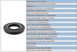 BOSCH - BALAY 613083 pièces de <span class=keywords><strong>rechange</strong></span> pour <span class=keywords><strong>machine</strong></span> à <span class=keywords><strong>laver</strong></span>, joint d'étanchéité d'huile NBR - Product Image 3