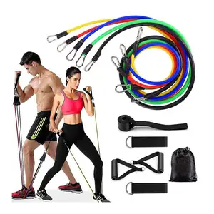 MUTIGA 11Piece Workout Rubber Expander Pull Up Bands Training Fitness Resistance Tube Band Set