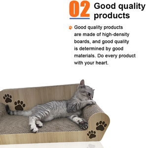 Harga pabrik Mewah Ramah Lingkungan desain <span class=keywords><strong>Sofa</strong></span> kucing tahan gores papan kardus kucing <span class=keywords><strong>Sofa</strong></span> goresan - Product Image 4