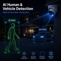 Caméra tourelle intelligente à double éclairage Lite AI 8MP avec LED R&B à focale variable