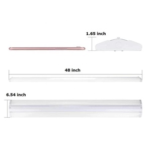 Plafonnier LED linéaire 4FT, corps en aluminium, couvercle en acrylique, blanc froid 5000K, montage en surface pour immeuble de bureaux - Product Image 4