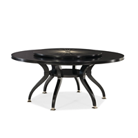 Meubles de salle à manger au design moderne, table ronde avec plateau en bois et pieds en métal pour appartements, villas, restaurants