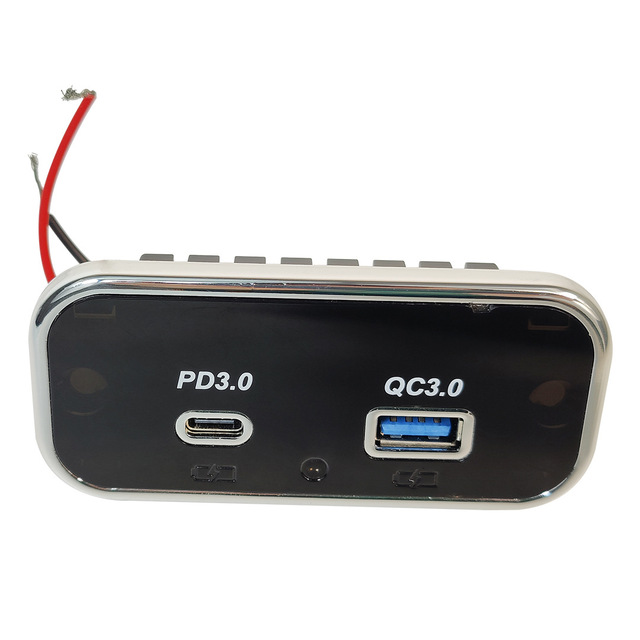 Bus Seat Modification Car Charger USBQC3.0+Type-CPD3.0 Modified USB Charging Port 48W Fast Charging