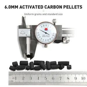 6mm Extruded Activated Carbon Pellets For Odors Removal From Organic Waste In The Air