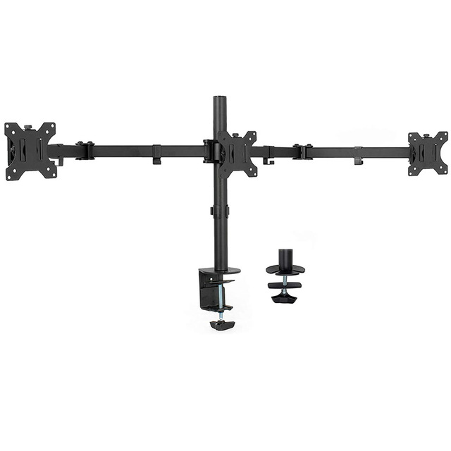 MG Dual Monitor Adjustable Desk Mount Articulating Stand Holds 2 Screens up to 27 Inches High Grade Steel & Aluminum in Stock