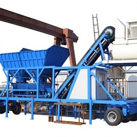 Centrale à béton mobile YHZS75, 75 mètres cubes par heure, ligne de production de béton automatique portable