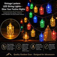 Palast-Laternen LED-Lichterkette, Mond- & Sternlichter, Arabischer Stil Dekorative Feenlichter, Festival-Ambiente-Beleuchtung