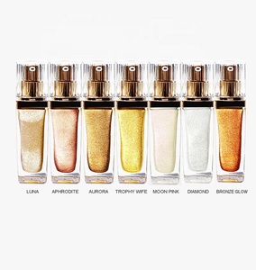 Brillo de larga duración, el mejor spray de 6 colores, cara corporal de lujo, maquillaje vegano de marca privada, resaltador líquido - Product Image 2