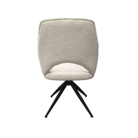 Chaise de salle à manger pivotante au design moderne Fauteuil en velours/Sherpa de haute qualité en tissu français Pieds en métal Salon Chambre Chaise de loisirs