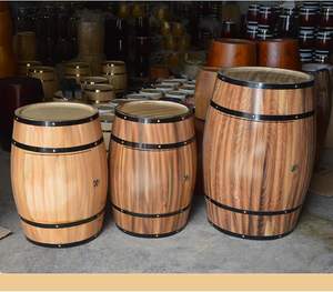 Mueble de Madera Maciza de Roble para Botellas de Vino y Whisky con Puerta con Cerradura, Barril Decorativo para <span class=keywords><strong>Bodega</strong></span>, Estante de Madera para Botellas de Vino - Product Image 4